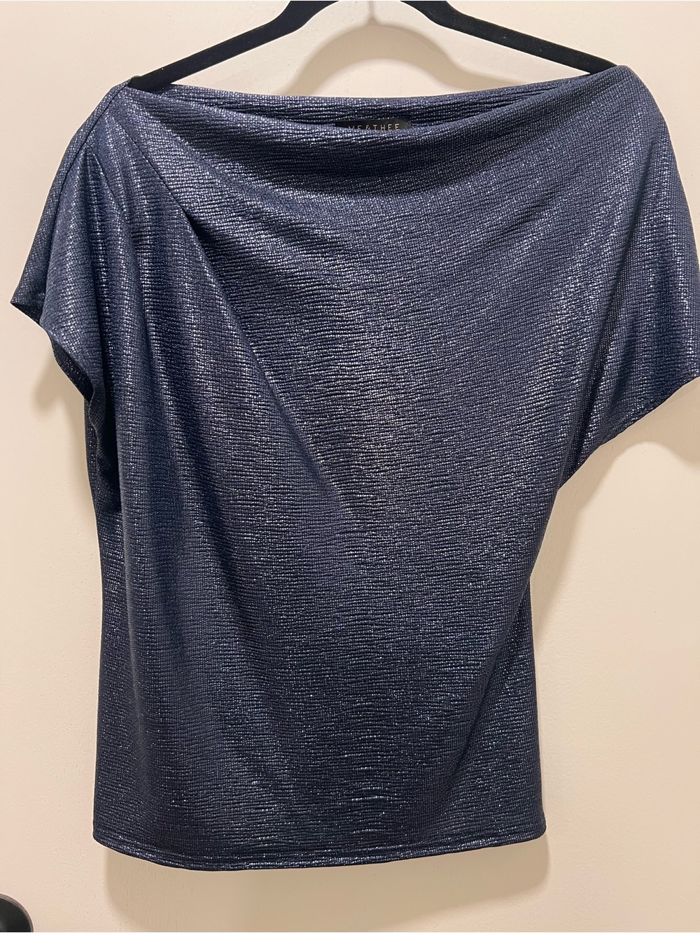 ME & THEE Sparkle Navy Knit Top